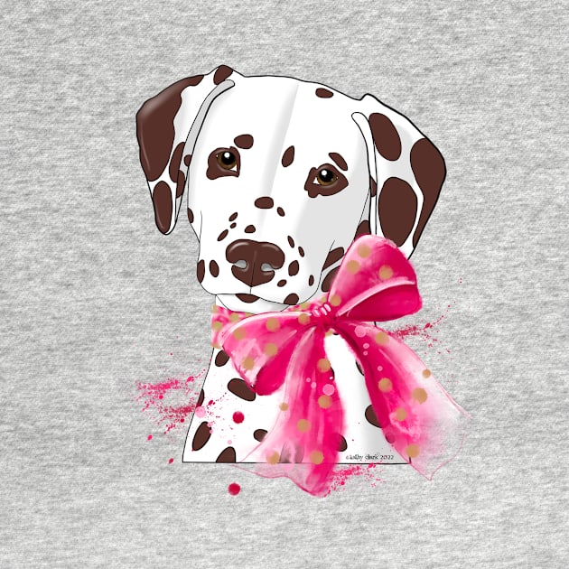 Dalmatian with a bow by FLCupcake